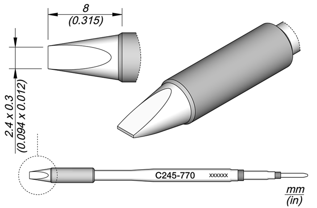 Картридж-наконечник JBC C245-770