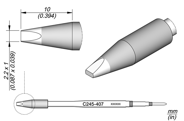 Картридж-наконечник JBC C245-407