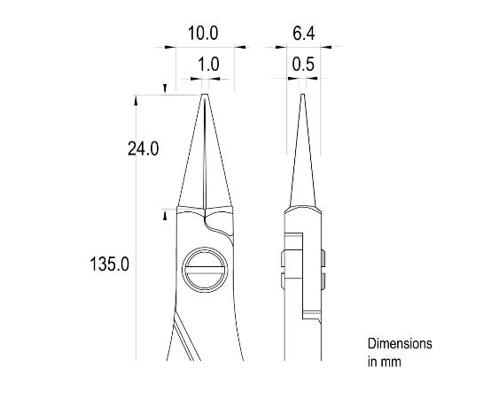 Плоскогубцы Ideal-tek ES6041.CR.BG с укороченными скругленными губками