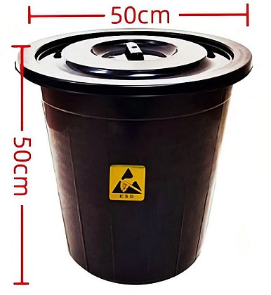 Ведро ANTISK RS50 антистатическое мусорное, с крышкой, 50л