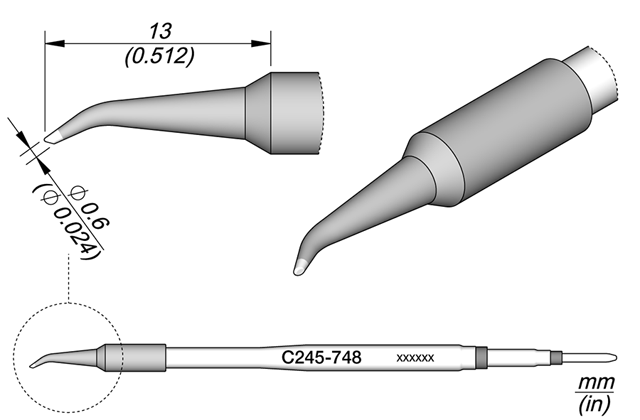 Картридж-наконечник JBC C245-748