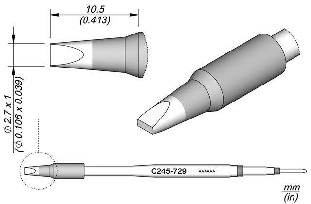 Картридж-наконечник JBC C245-729