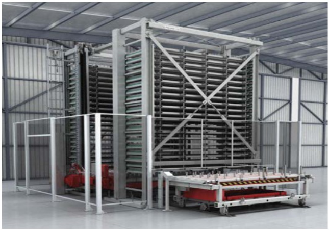 Вертикальный лифтовый склад Steel Tower для листового и профильного металлопроката