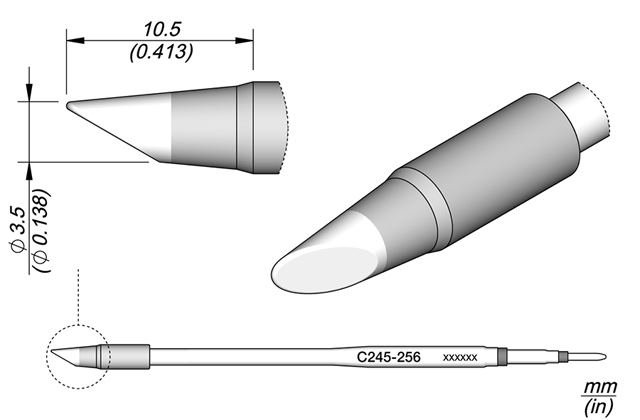 Картридж-наконечник JBC C245-256