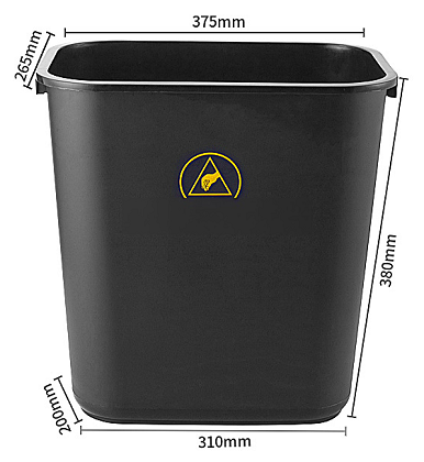 Корзина ANTISK SK1755 антистатическая мусорная, без крышки, 35л