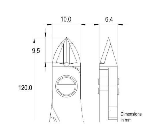 Кусачки Ideal-tek ES141TX.CR.BGO с маленькой овальная головкой и твердосплавными вставками