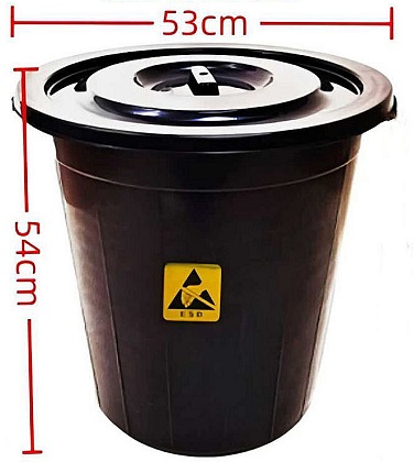 Ведро ANTISK RS60 антистатическое мусорное, с крышкой, 60л