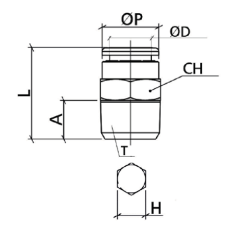 Цанговый фитинг из латуни OTRC-R