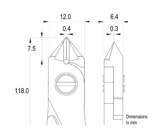 Кусачки Ideal-tek ES351TX.CR.BGO с большой конической головкой и твердосплавными вставками