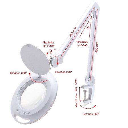 Светодиодные лампы с увеличительным стеклом LE-W8D