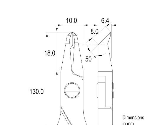Бокорезы Ideal-tek ES5247.CR.BG с маленькой наклонной головкой