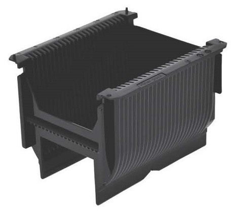 Кассета Hiner-Pack MCS-4/25-BL-A для группового хранения, переноски и транспортировки кремниевых пластин Ø100 мм (4") 