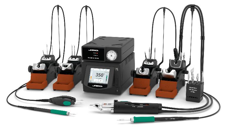 Четырёхканальная паяльно-ремонтная станция DMPSE-2QB с электрическим модулем вакуумирования