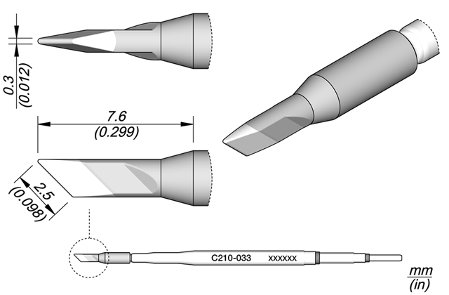 Картридж-наконечник JBC C210-033