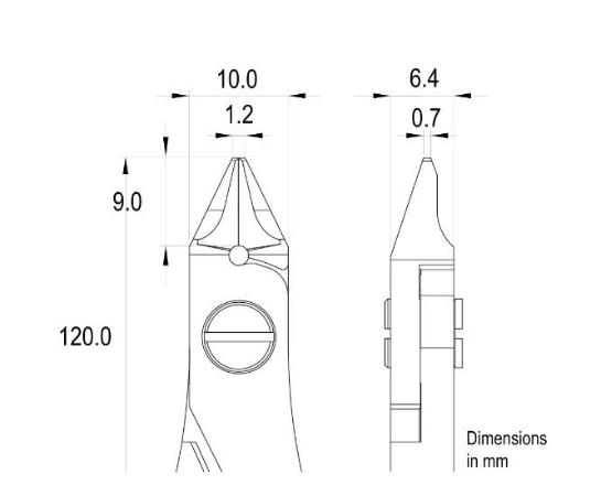 Бокорезы Ideal-tek ES5542M.CR.BGO с маленькой конической рельефной головкой