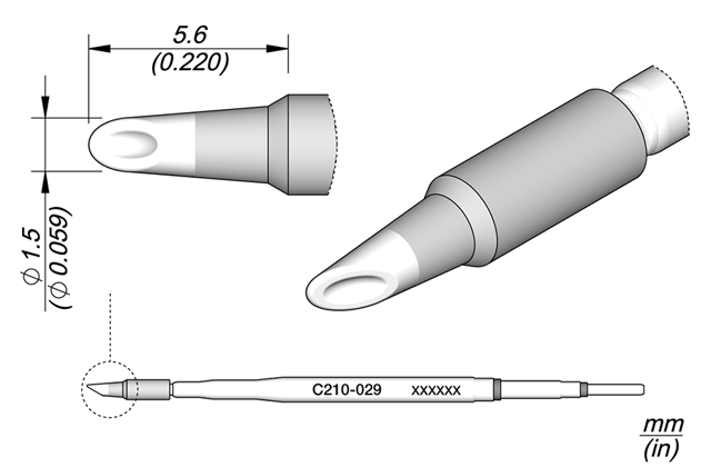 Картридж-наконечник JBC C210-029