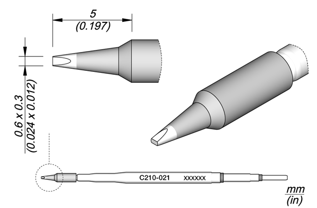 Картридж-наконечник JBC C210-021