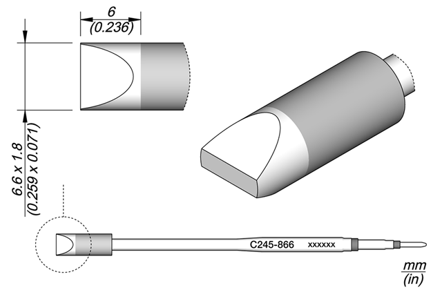 Картридж-наконечник JBC C245-866