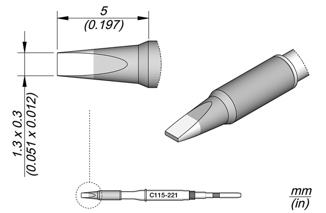 Картридж-наконечник JBC C115-221