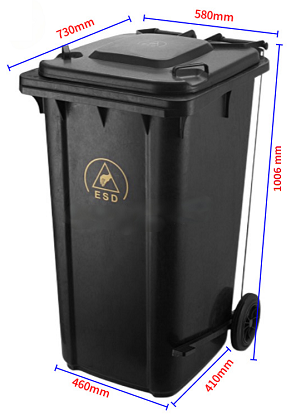 Контейнер ANTISK SK1759 антистатический мусорный, 240л