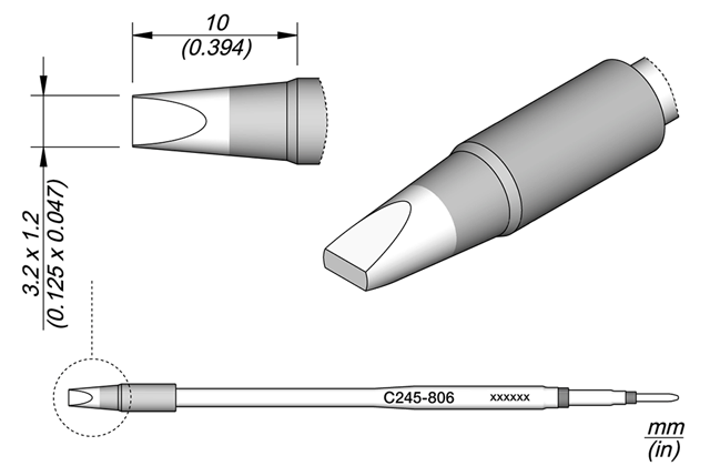 Картридж-наконечник JBC C245-811