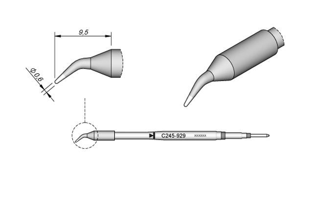 Картридж-наконечник JBC C245-929