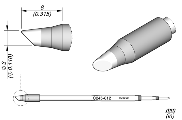 Картридж-наконечник JBC C245-812