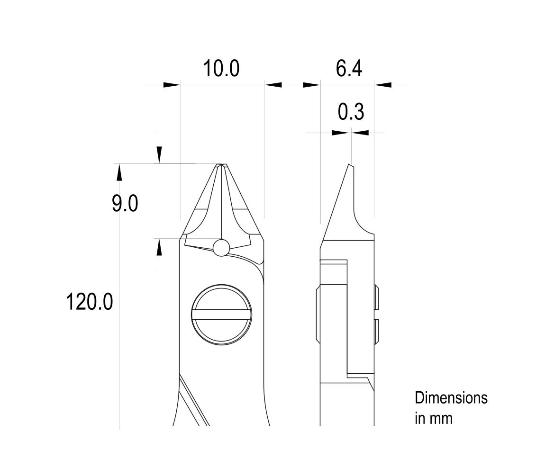 Бокорезы Ideal-tek ES5542.CR.BG с маленькой конической рельефной головкой