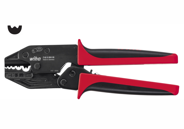 Обжимной инструмент Wiha для неизолированных кабельных наконечников с закрытой гильзой 220 мм