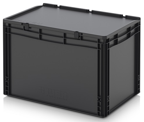 Ящик с крышкой AUER ESD ED 64/42 HG антистатический 600x400x435 мм / 570x370x407 мм