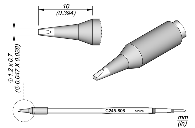 Картридж-наконечник JBC C245-806