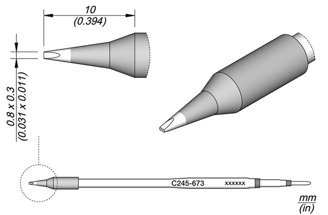 Картридж-наконечник JBC C245-673