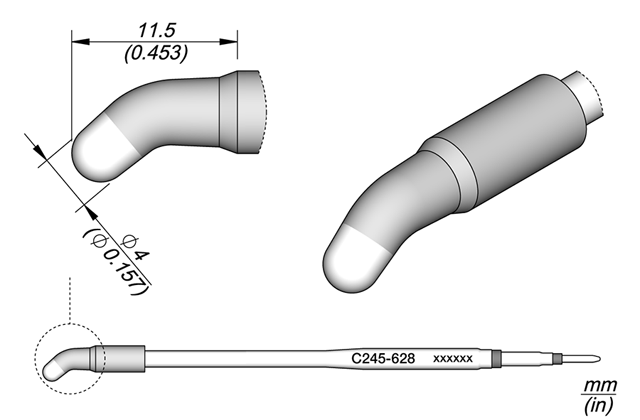 Картридж-наконечник JBC C245-628