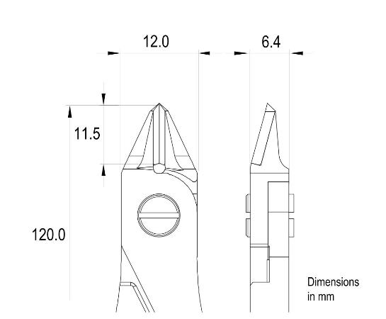 Кусачки Ideal-tek ES552GTX.CR.BGO с большой конической рельефной головкой и твердосплавными вставками