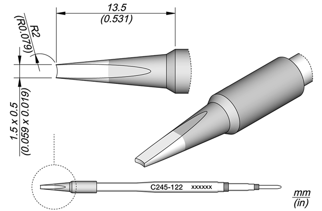 Картридж-наконечник JBC C245-122