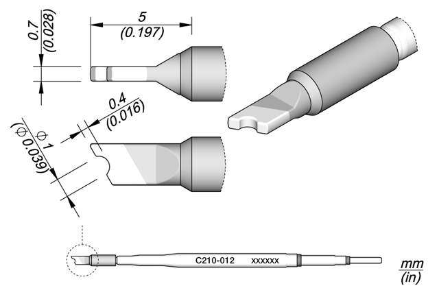 Картридж-наконечник JBC C210-012