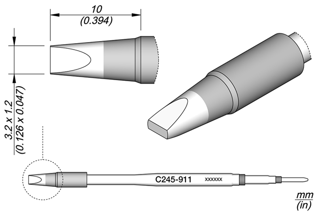 Картридж-наконечник JBC C245-911