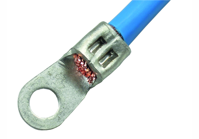 Обжимной инструмент Wiha для неизолированных кабельных наконечников с закрытой гильзой 220 мм