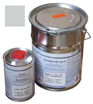 Антистатическая краска AstraStat type A, светло-серая RAL7035, 5.6 кг