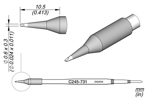 Картридж-наконечник JBC C245-731