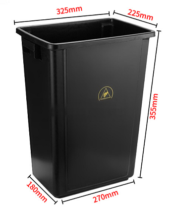Корзина ANTISK SK1753-1 антистатическая мусорная, без крышки, 20л