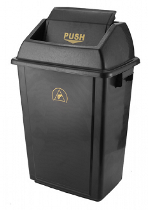 Корзина ANTISK SK1757 антистатическая мусорная, с крышкой, 60л