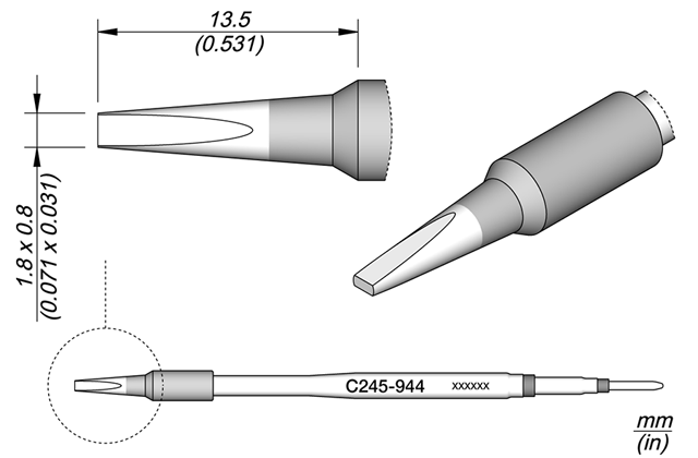 Картридж-наконечник JBC C245-944