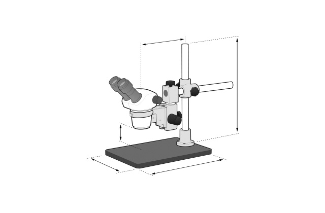Стереомикроскоп SX25 на универсальном штативе