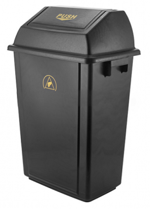 Корзина ANTISK SK1756 антистатическая мусорная, с крышкой, 40л