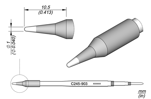 Картридж-наконечник JBC C245-903