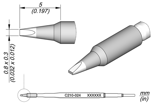 Картридж-наконечник JBC C210-024