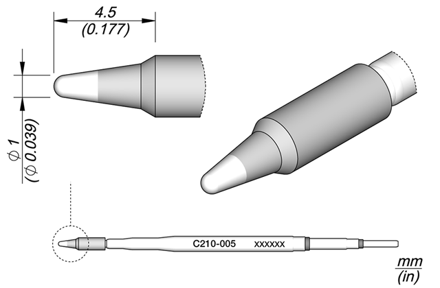 Картридж-наконечник JBC C210-005