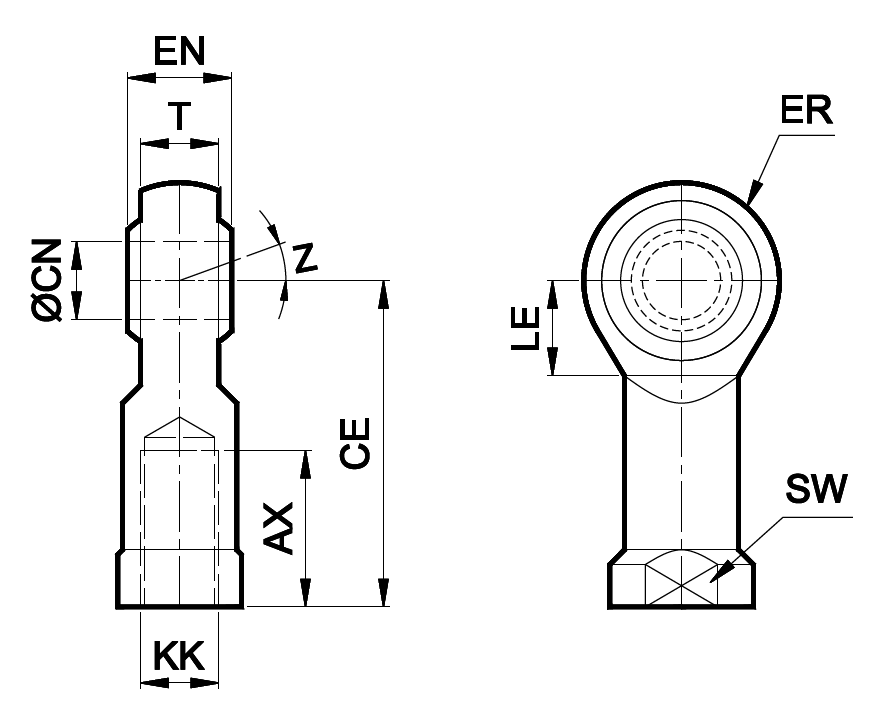 Nakonechnik shtoka so sfericheskim sharnirom (ISO 8139).PNG