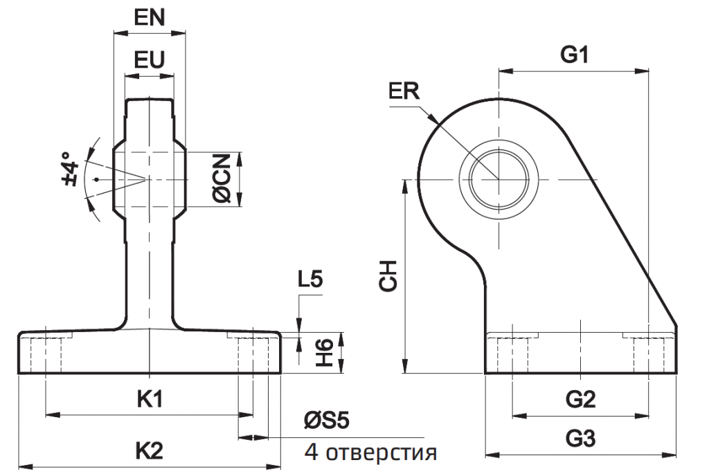 Opora uglovaya (so sfericheskim sharnirom).PNG